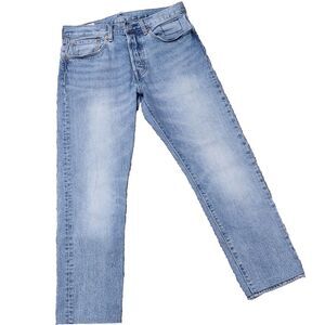 Levis Premium 501 ST Jeans Men 31x26 Justin Timberlake Big E Light Wash (CUTOFF)